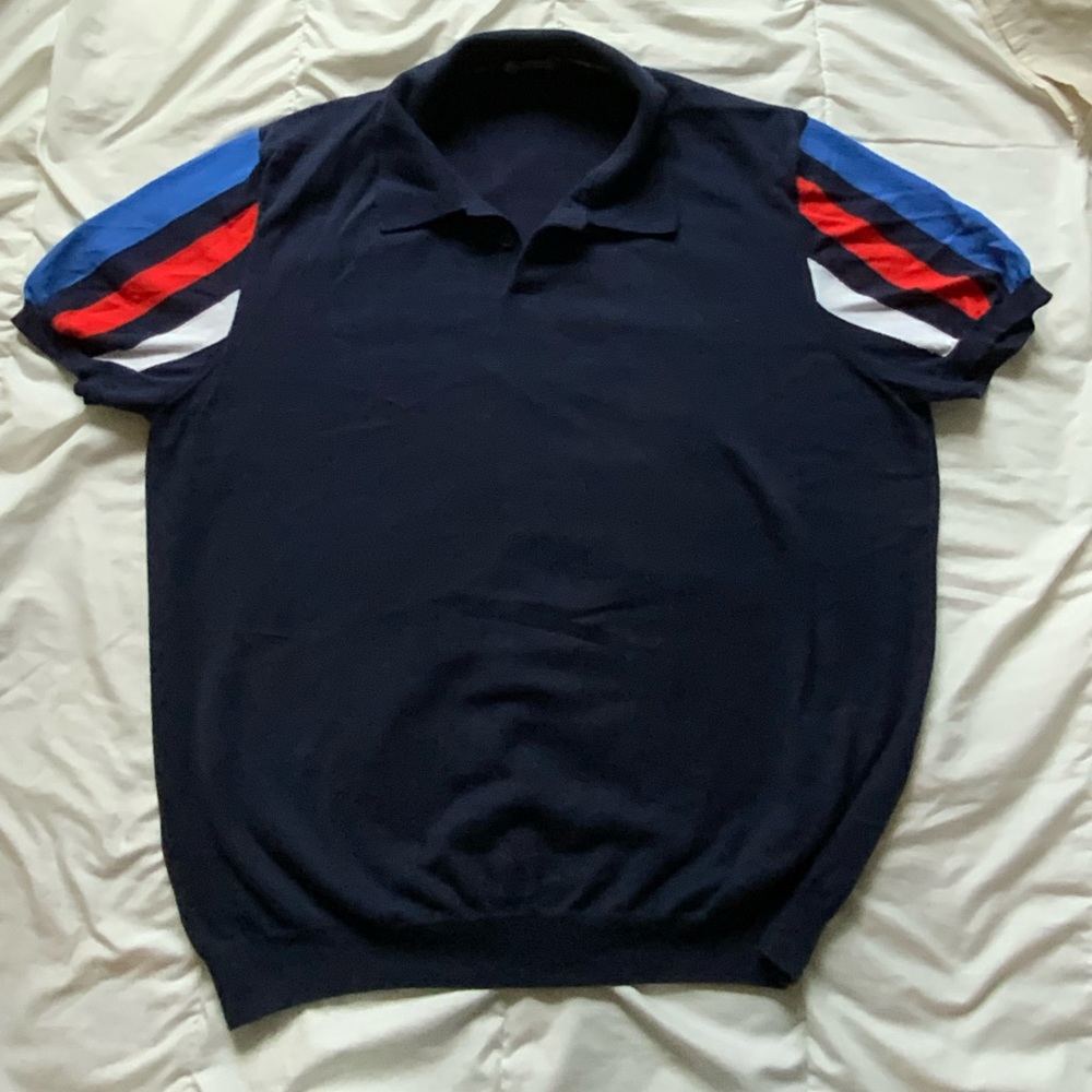 Bikkembergs, shirt short sleeves, dark blue. Perfect.